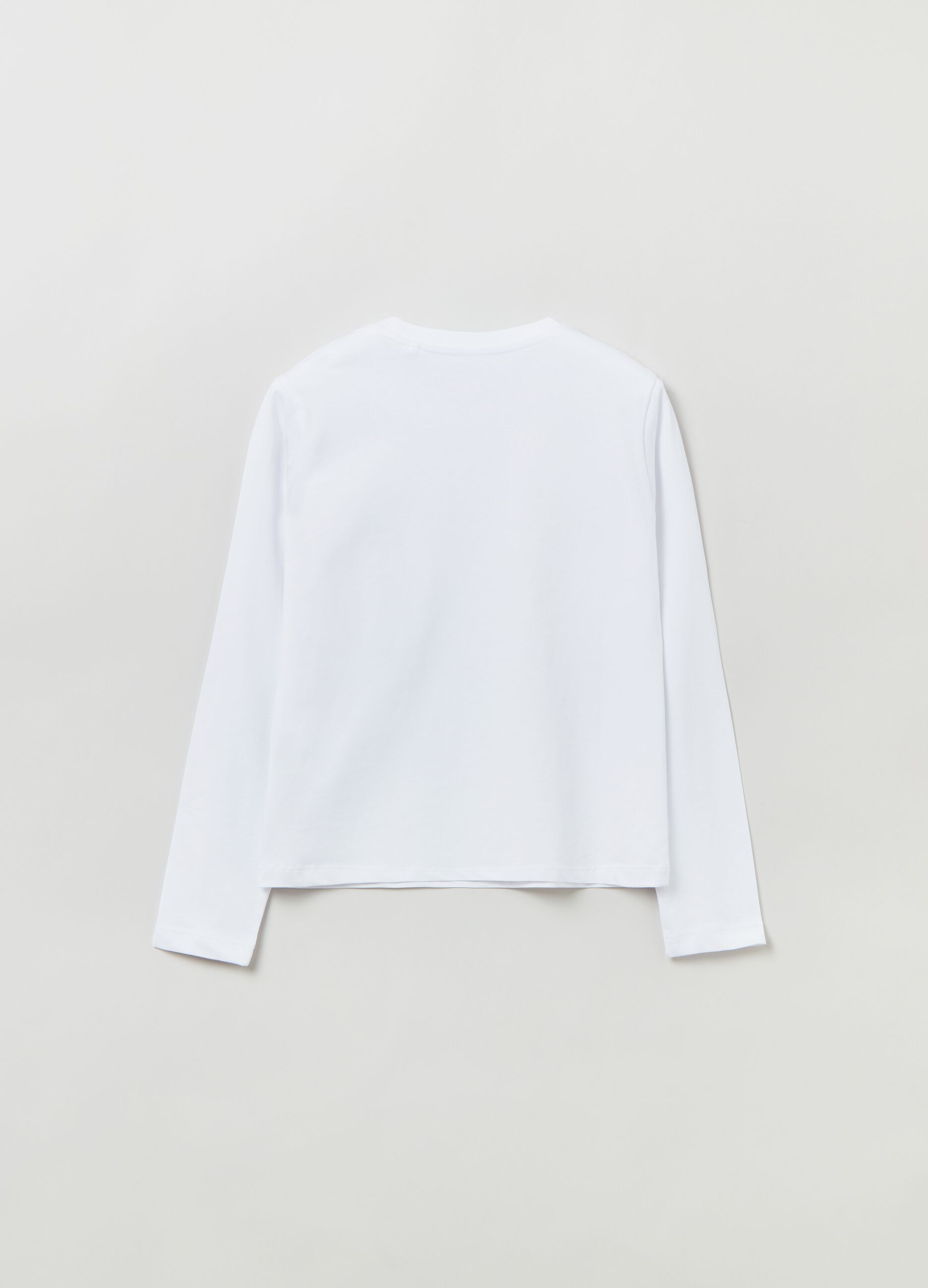 T-shirt a maniche lunghe tinta unita_1