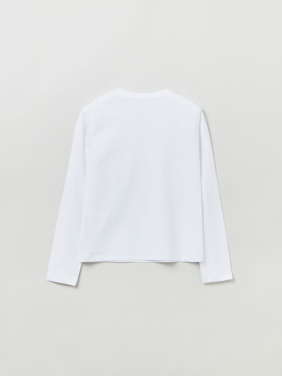 T-shirt a maniche lunghe tinta unita_1