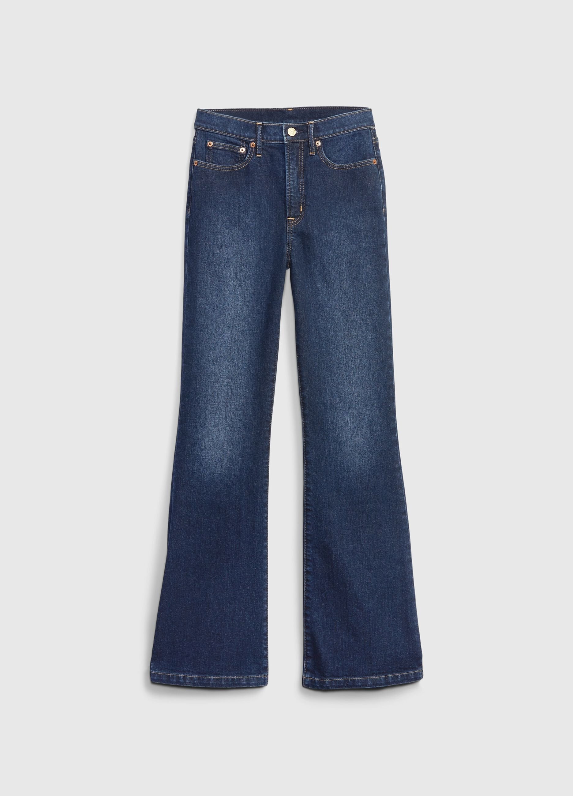 Flare-fit high-rise jeans