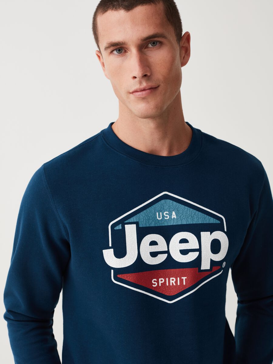 Felpa girocollo con stampa Jeep Spirit_1
