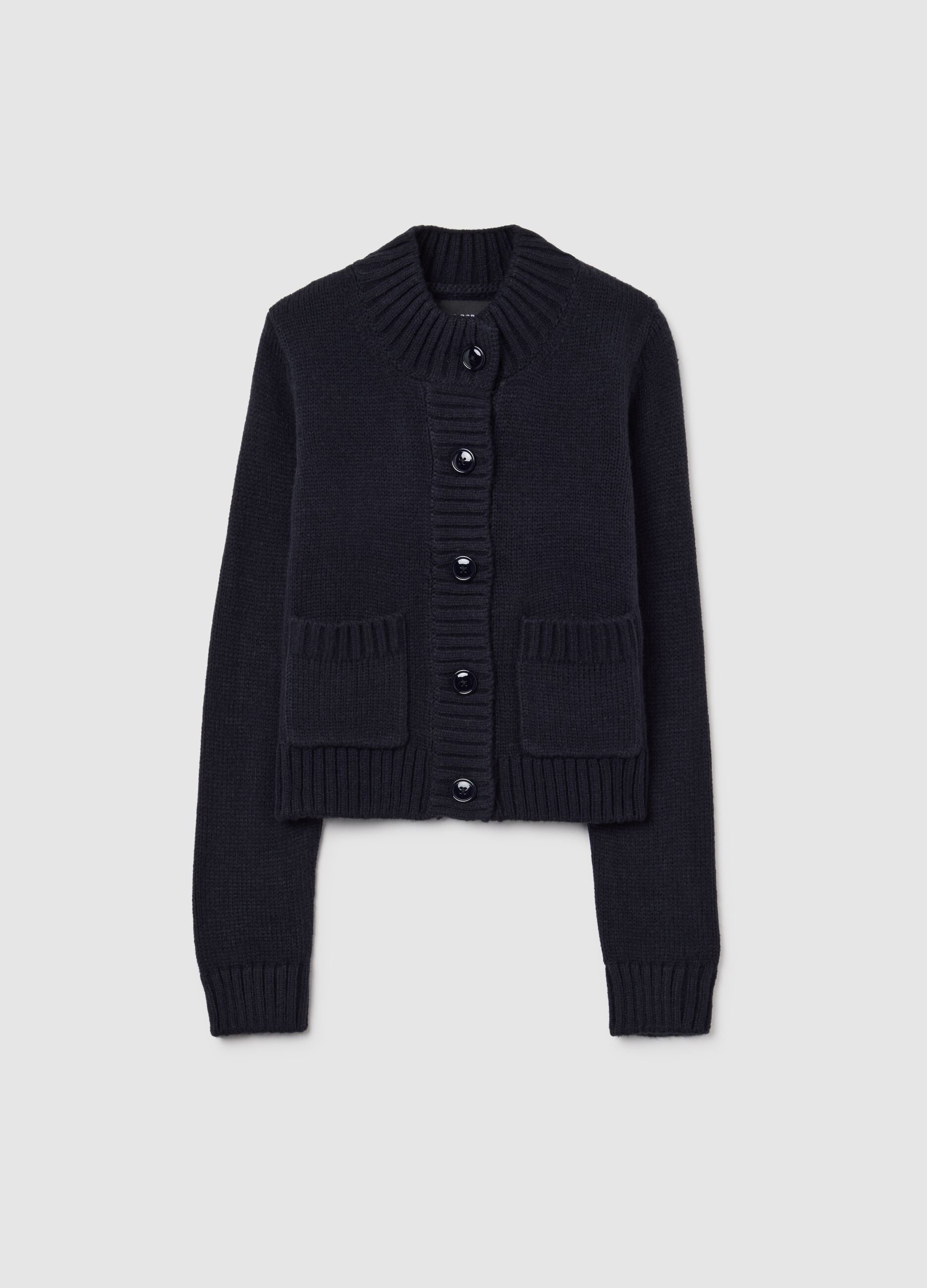 Regular Fit Blue Cardigan