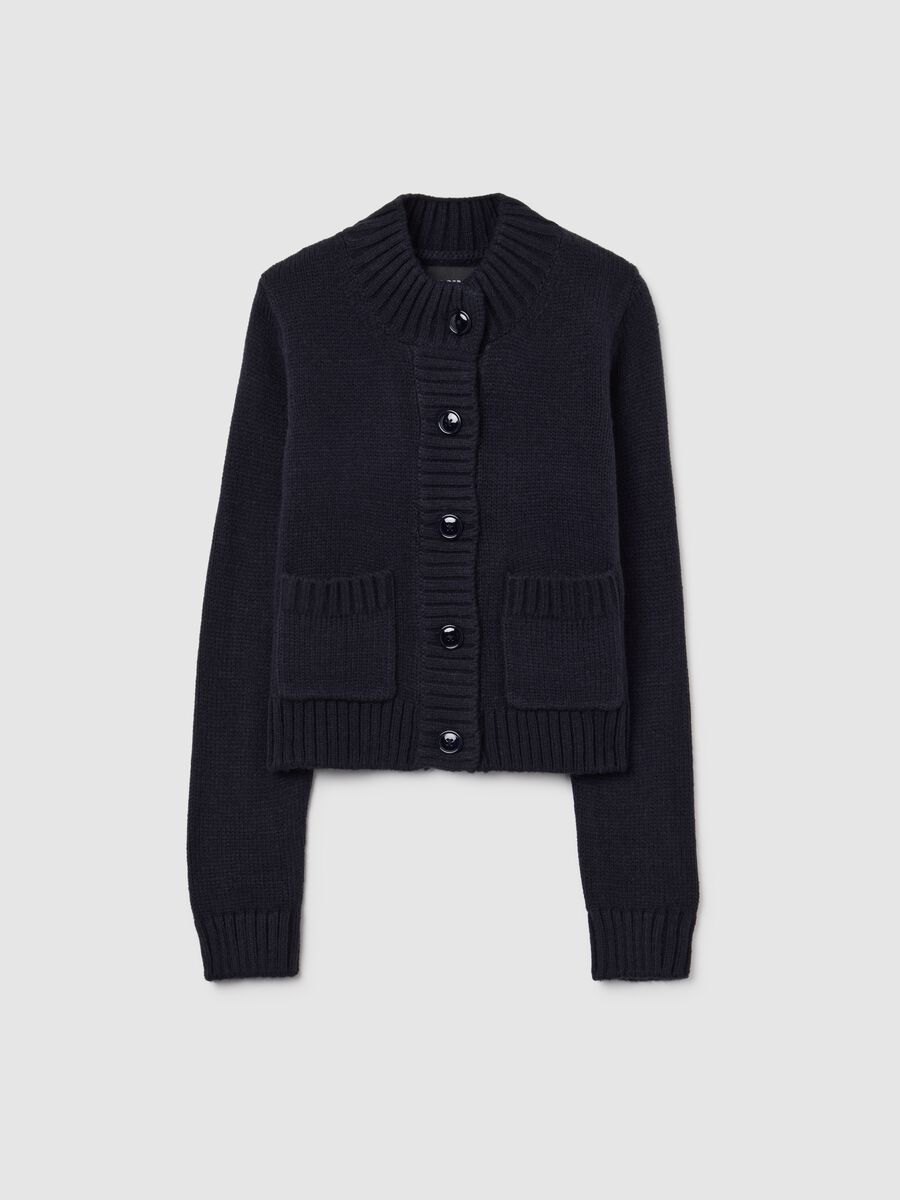 Regular Fit Blue Cardigan_0