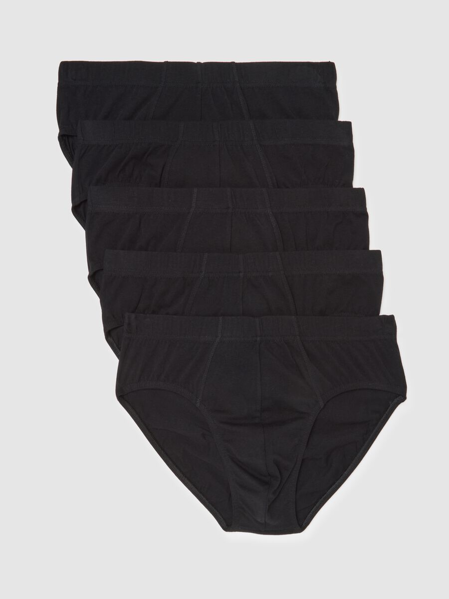 Set of black stretch cotton briefs_4