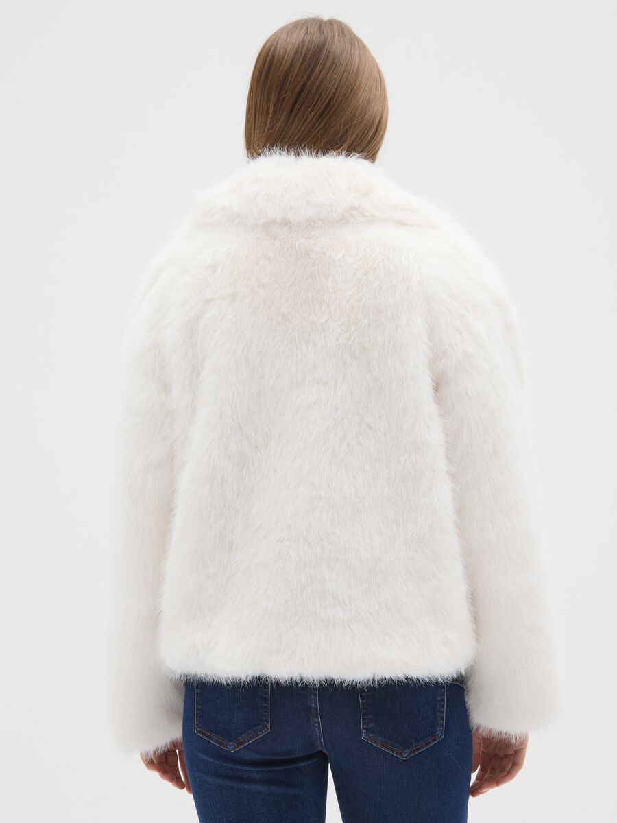 White regular fit jacket with buttons_2