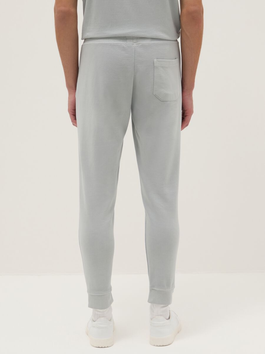Pantaloni jogger in misto cotone grigi regular fit con logo Everlast_2