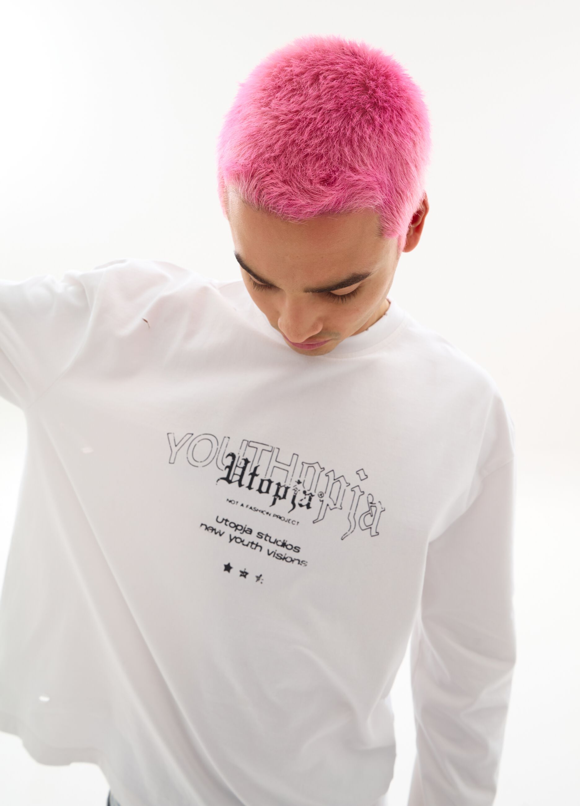 Graphic Long-Sleeved T-Shirt White