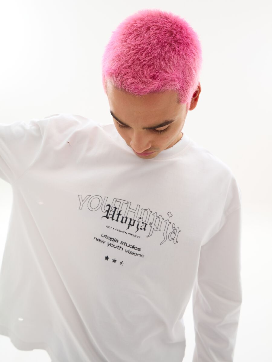 Graphic Long-Sleeved T-Shirt White_0