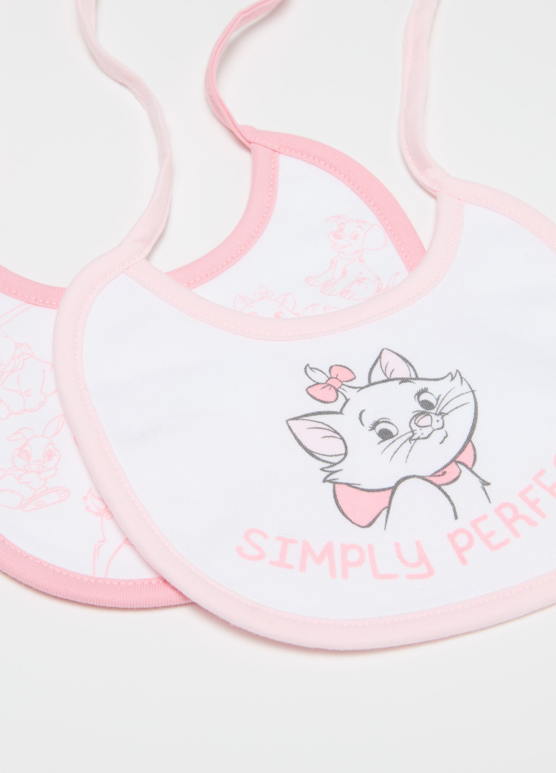 Two-pack bibs with Marie print