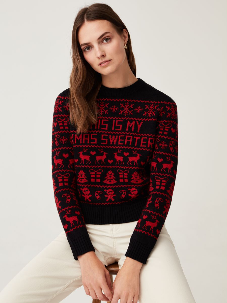 Christmas Jumper con disegno natalizio_0