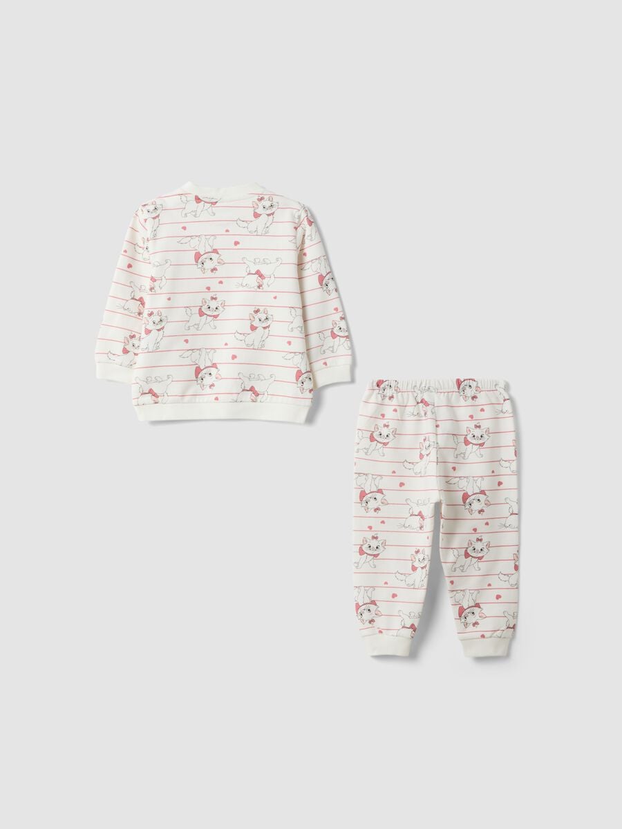 White organic cotton pyjamas with Aristocats print_1