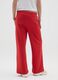 Red cotton blend regular fit trousers with Chicago Bulls print_2