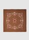 Brown scarf with floral details_2