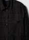 Black viscose blend oversized fit check semi-transparent shirt_5