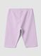 Pink slim-fit stretch organic cotton leggings for baby girls_1