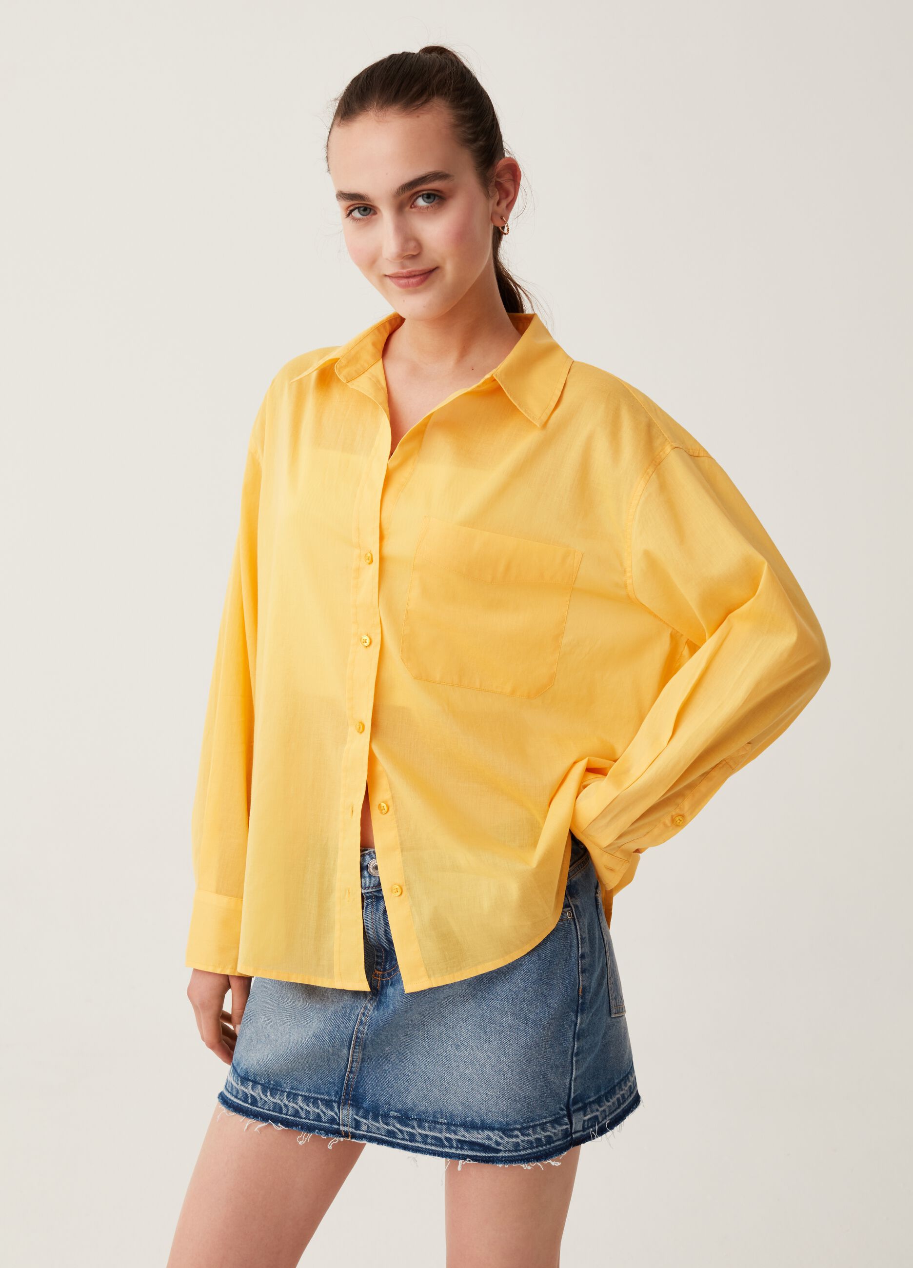 Camicia oversize in cotone Baby Angel_0