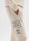 Boy's beige regular fit pure cotton joggers_2