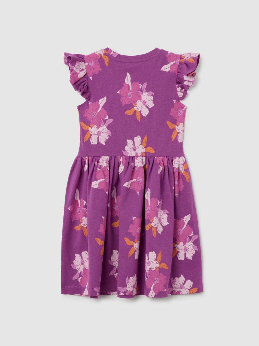 Multicolour floral pure cotton girl's dress_1