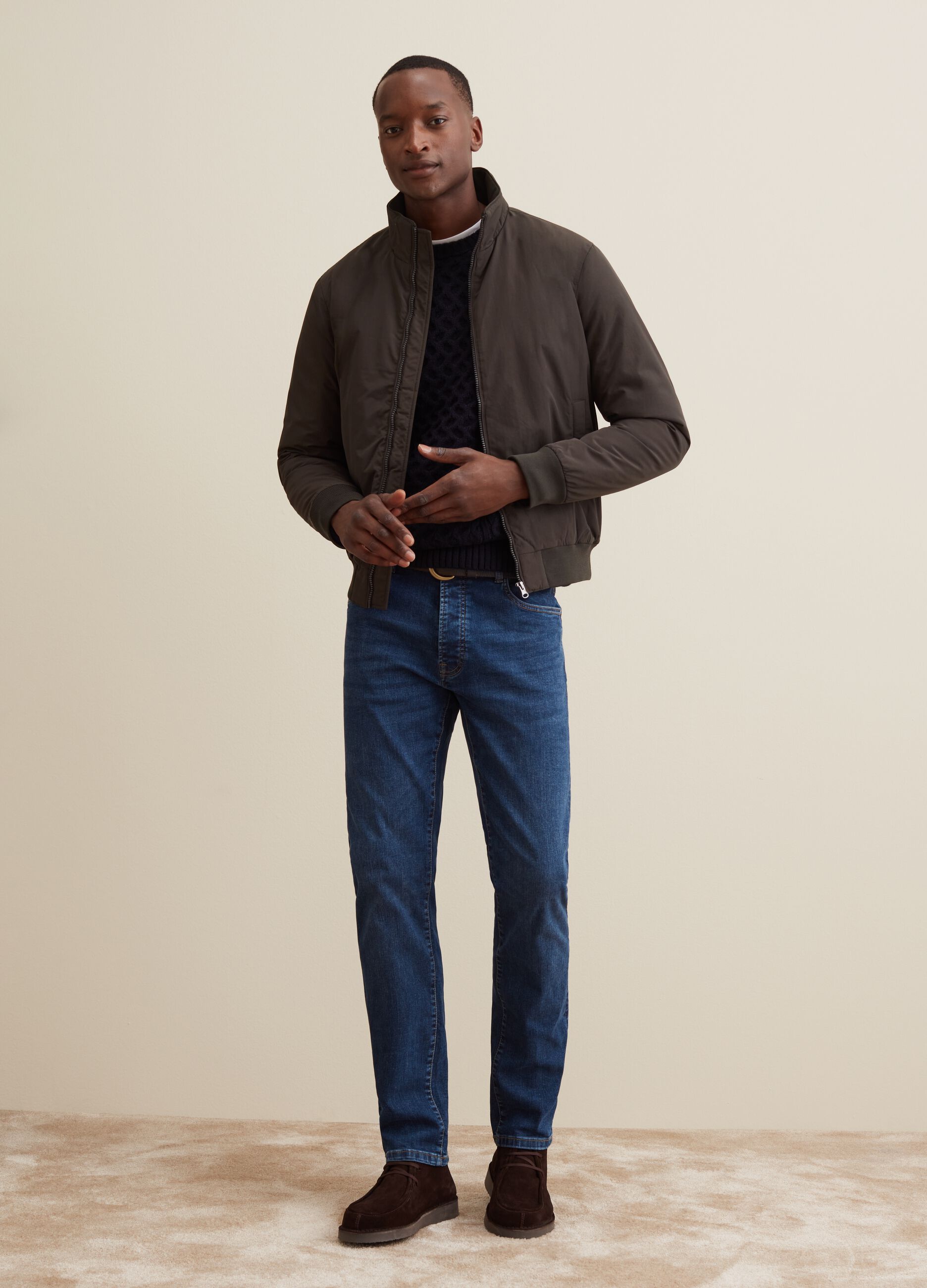 Bomber full-zip a collo alto_0