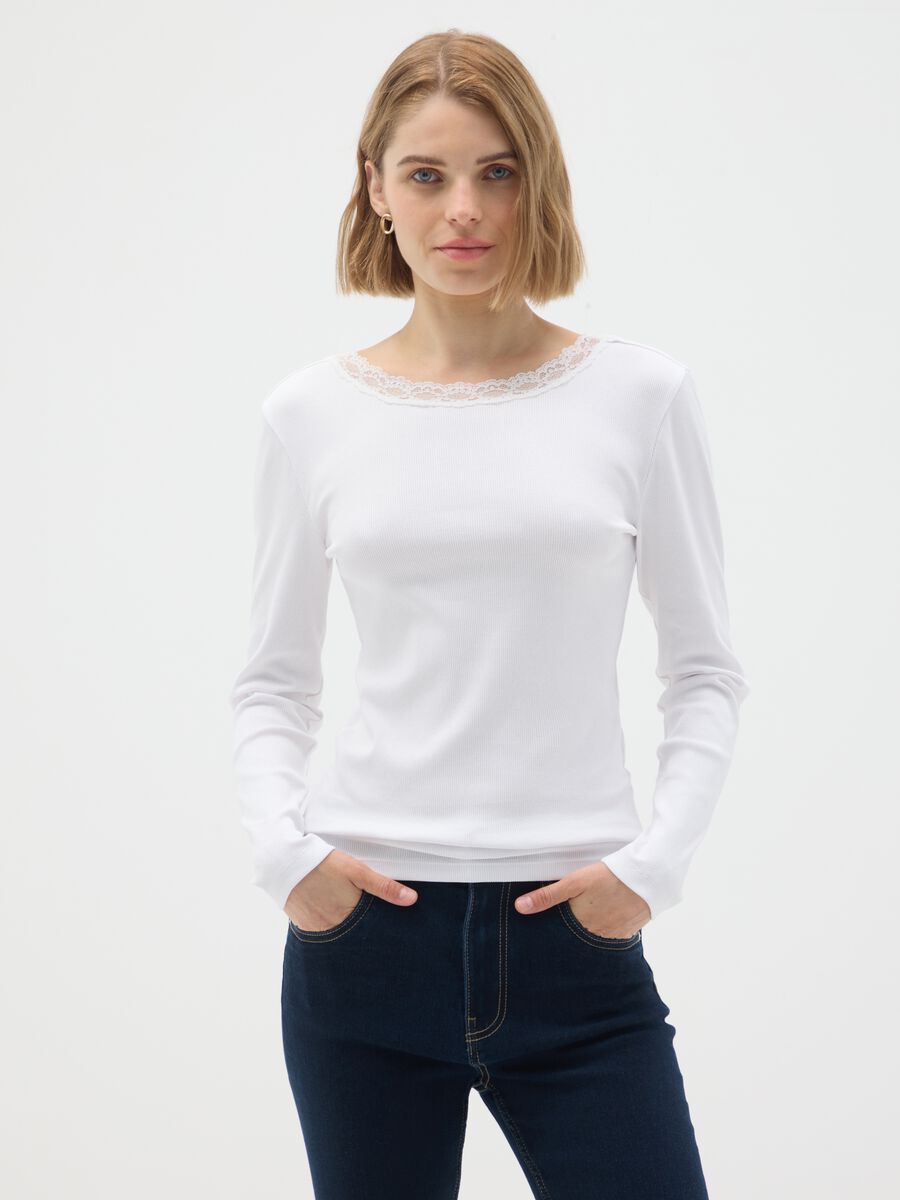 White pure cotton regular fit jumper_0
