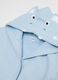 Blue hooded cotton baby bathrobe_2