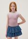 Girls&rsquo; pink ombr&eacute; stretch-cotton short-sleeve slim-fit T-shirt_0
