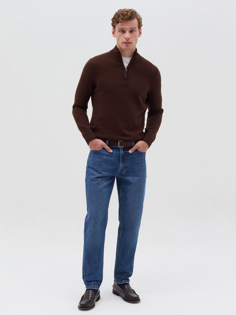 Pullover with half-zip neckline_1