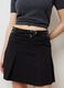 Black stretchy fabric skirt regular fit_4