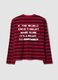 T-shirt rossa e blu girocollo in puro cotone over fit_2