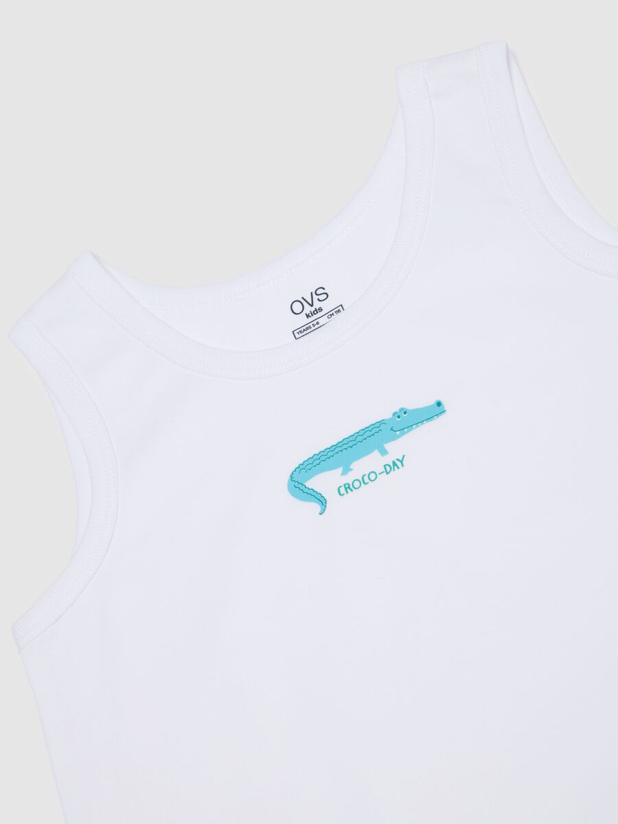 Multicolour regular fit kids' cotton vests with print_2