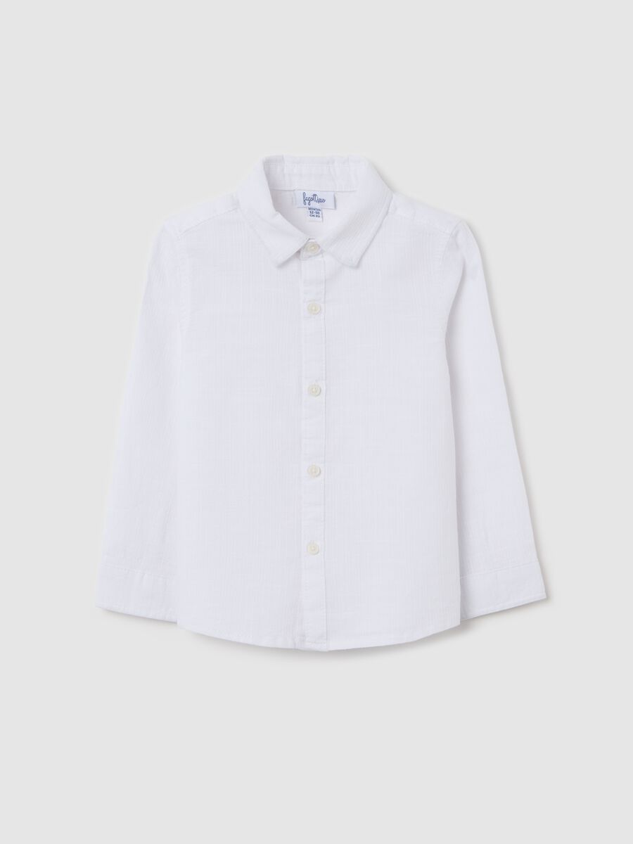 White shirt in cotton canvas_0