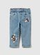 Children's denim trousers with Mickey Mouse print_0