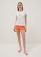 Orange pure cotton pyjama shorts, regular fit_0