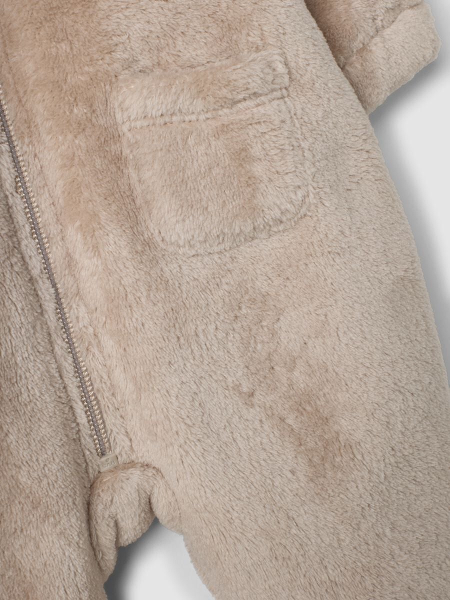 Tutina grigia con cappuccio e ricamo Winnie The Pooh per neonati_2