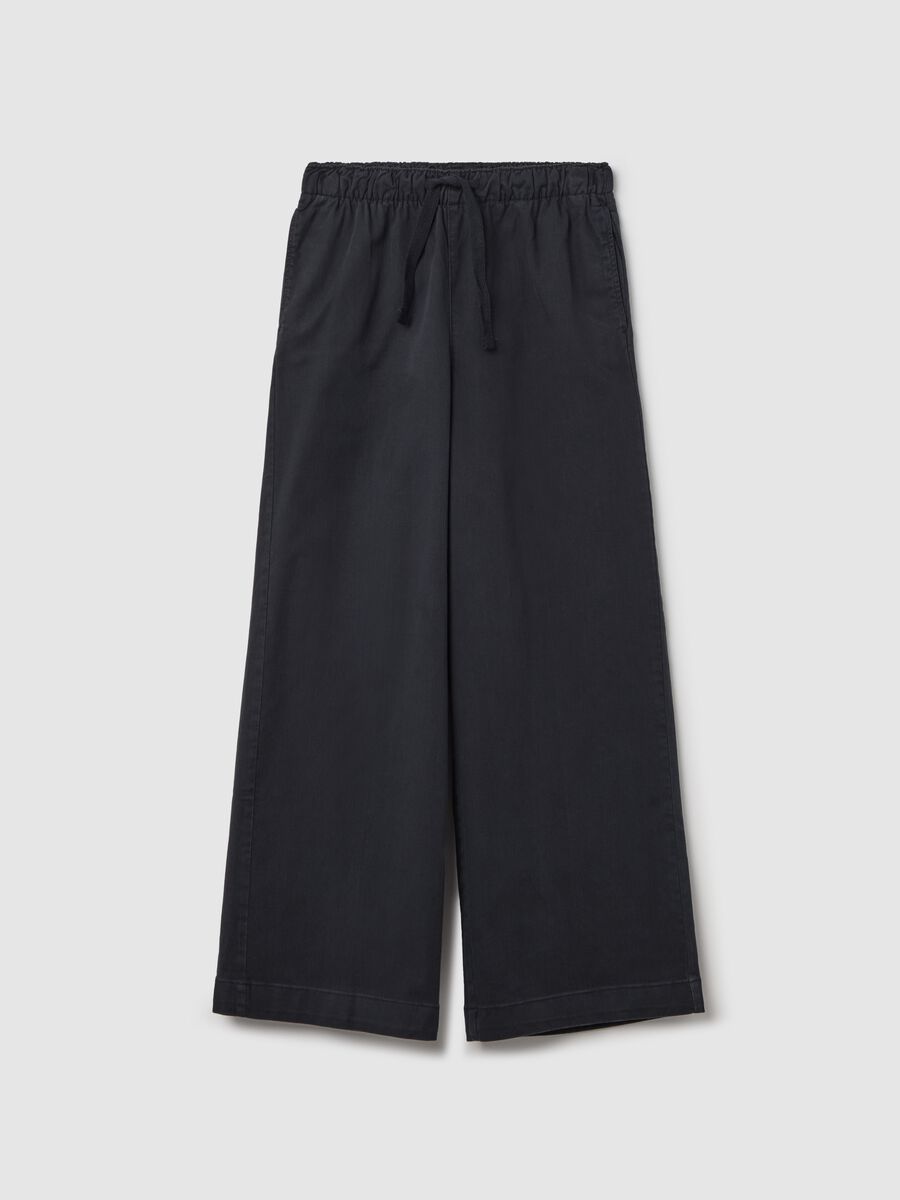 Wide-leg trousers in stretch cotton_4