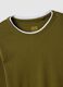 Maglia a maniche lunghe in puro cotone verde regular fit_5