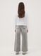 Girls&rsquo; grey wide-leg jeans in pure cotton_2