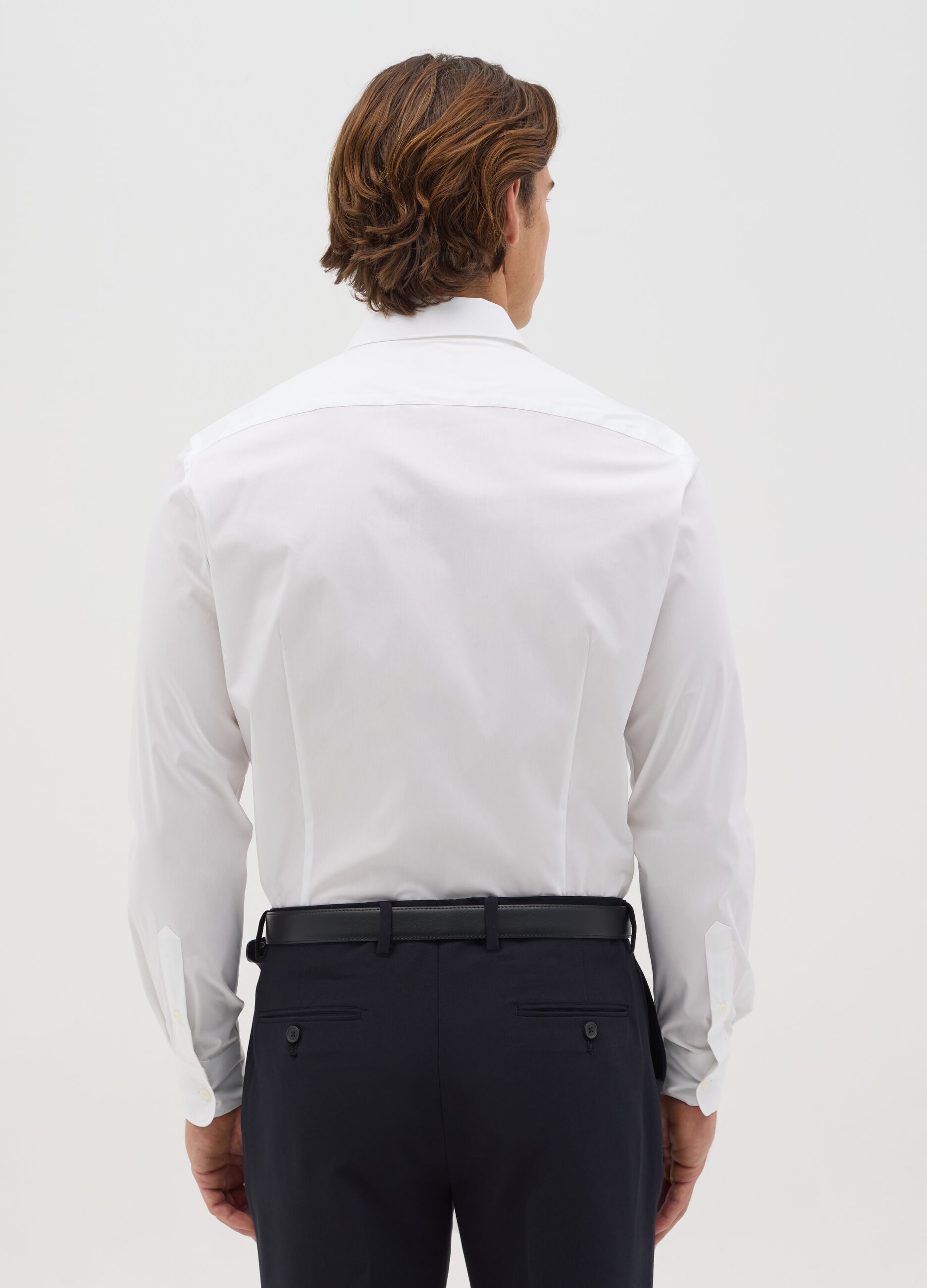 White slim-fit shirt