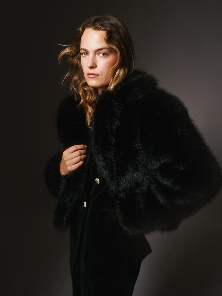 Soft black regular fit jacket_0