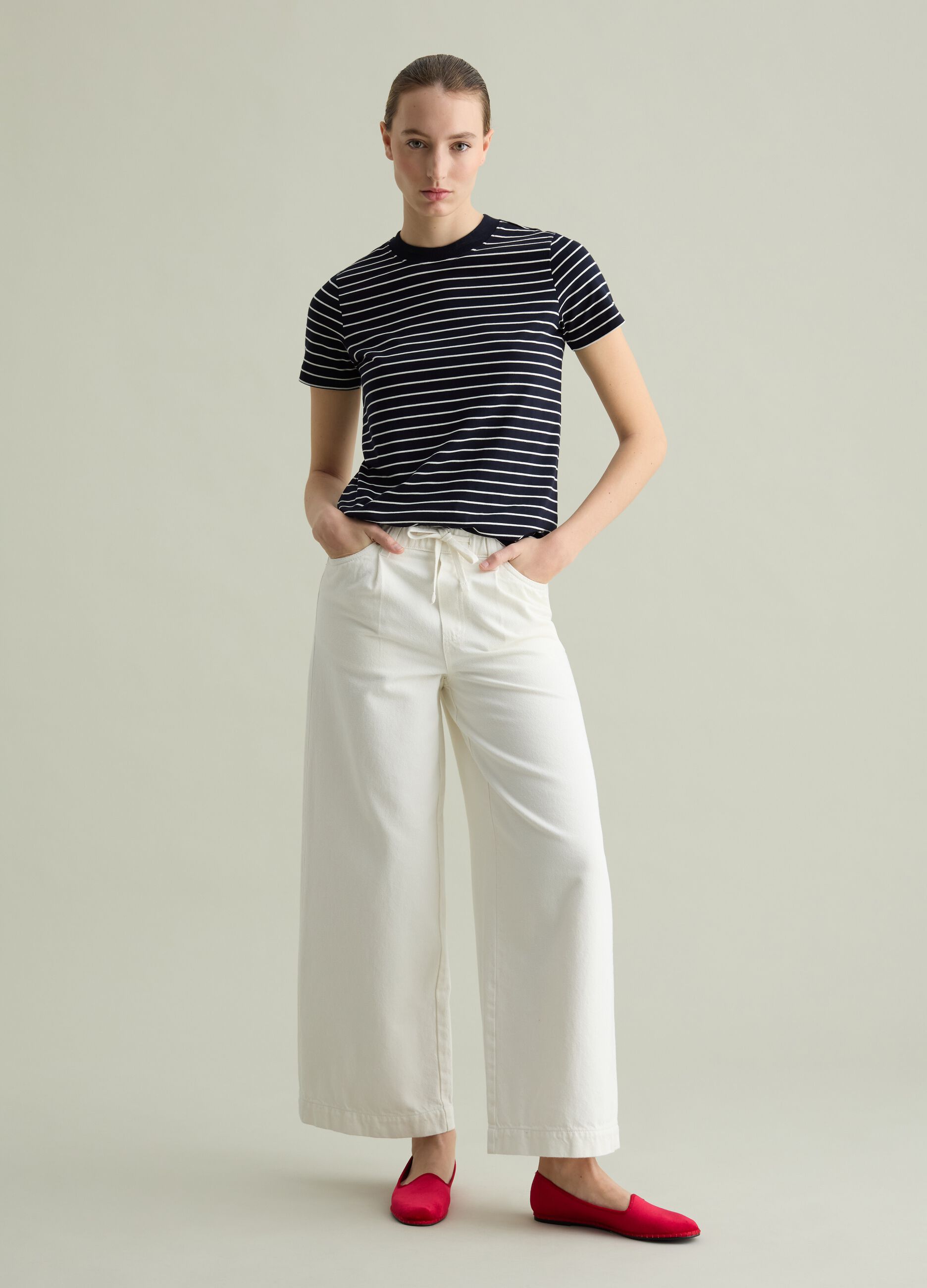 T-shirt in cotone Supima a righe