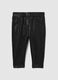 Black stretch trousers in fabric blend_0