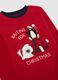Children's red fleece Christmas pyjamas regular fit_2