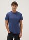 Blue pure cotton regular fit T-shirt_0