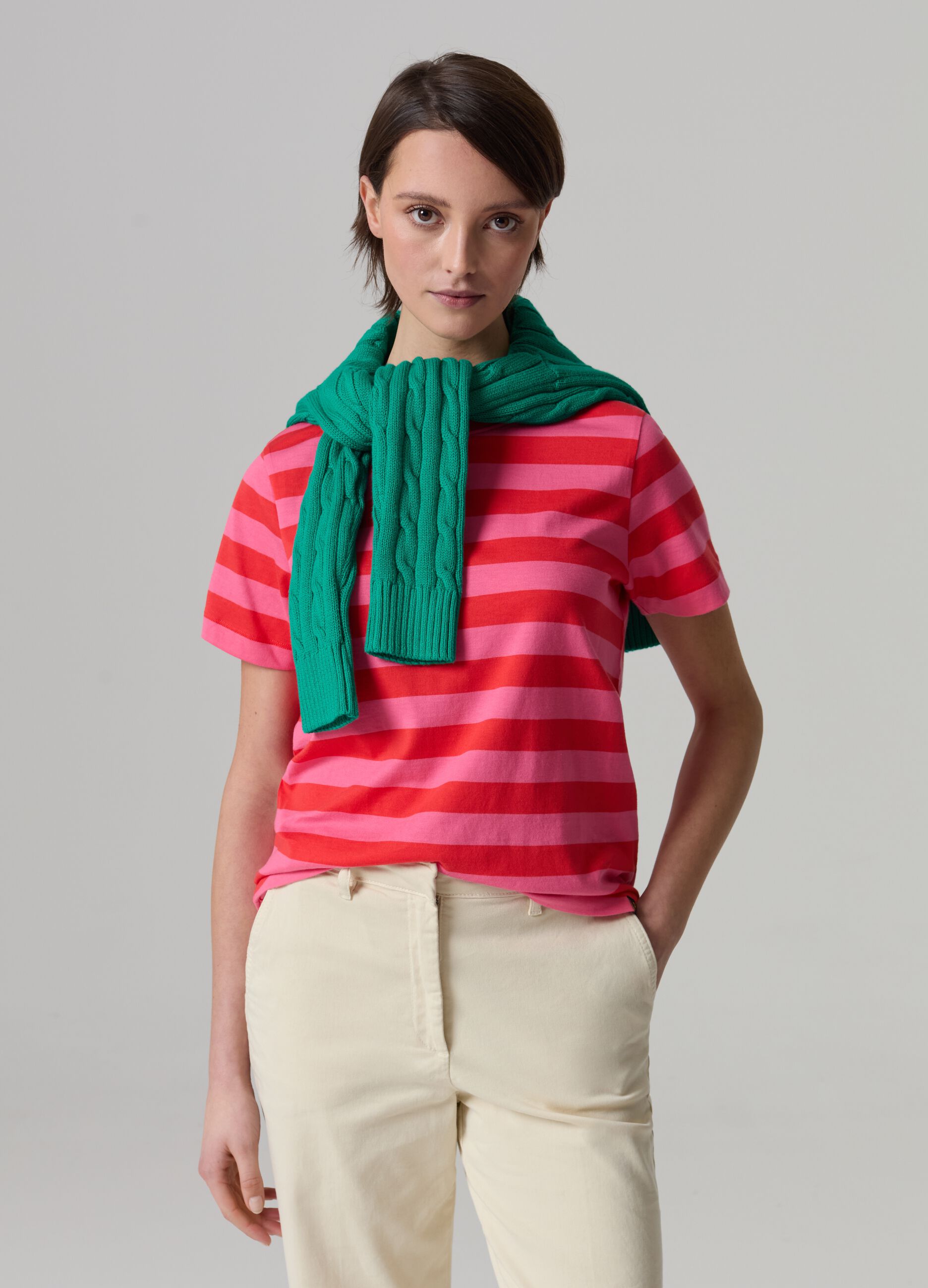 T-shirt in cotone a righe