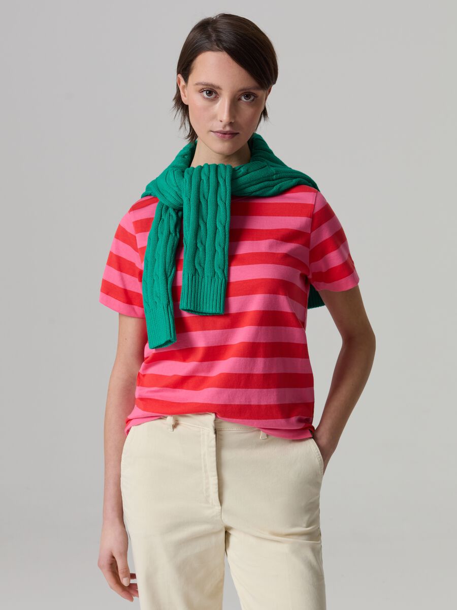 Striped cotton T-shirt_0