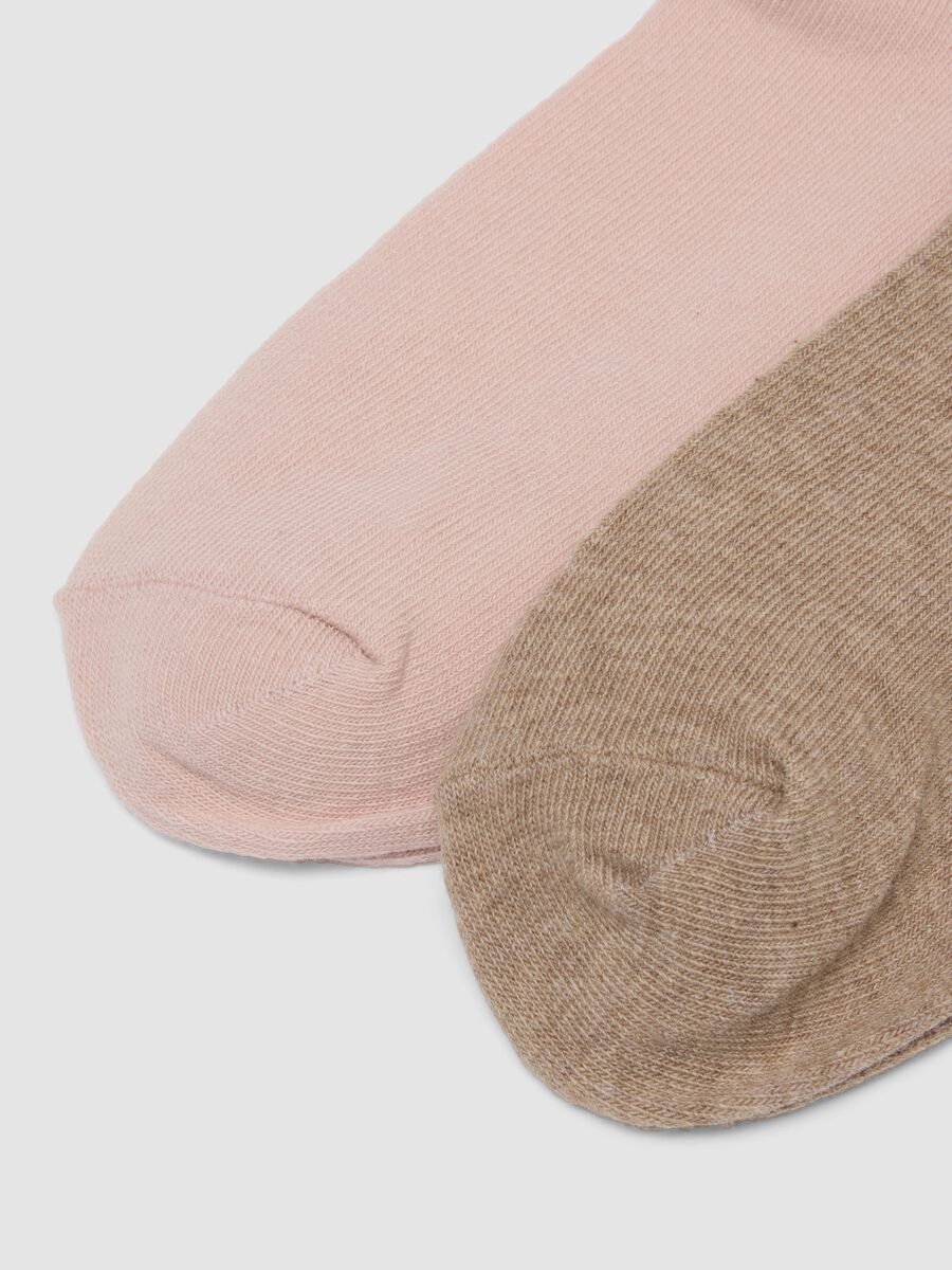 Pack of five multicolour socks in organic cotton blend_2