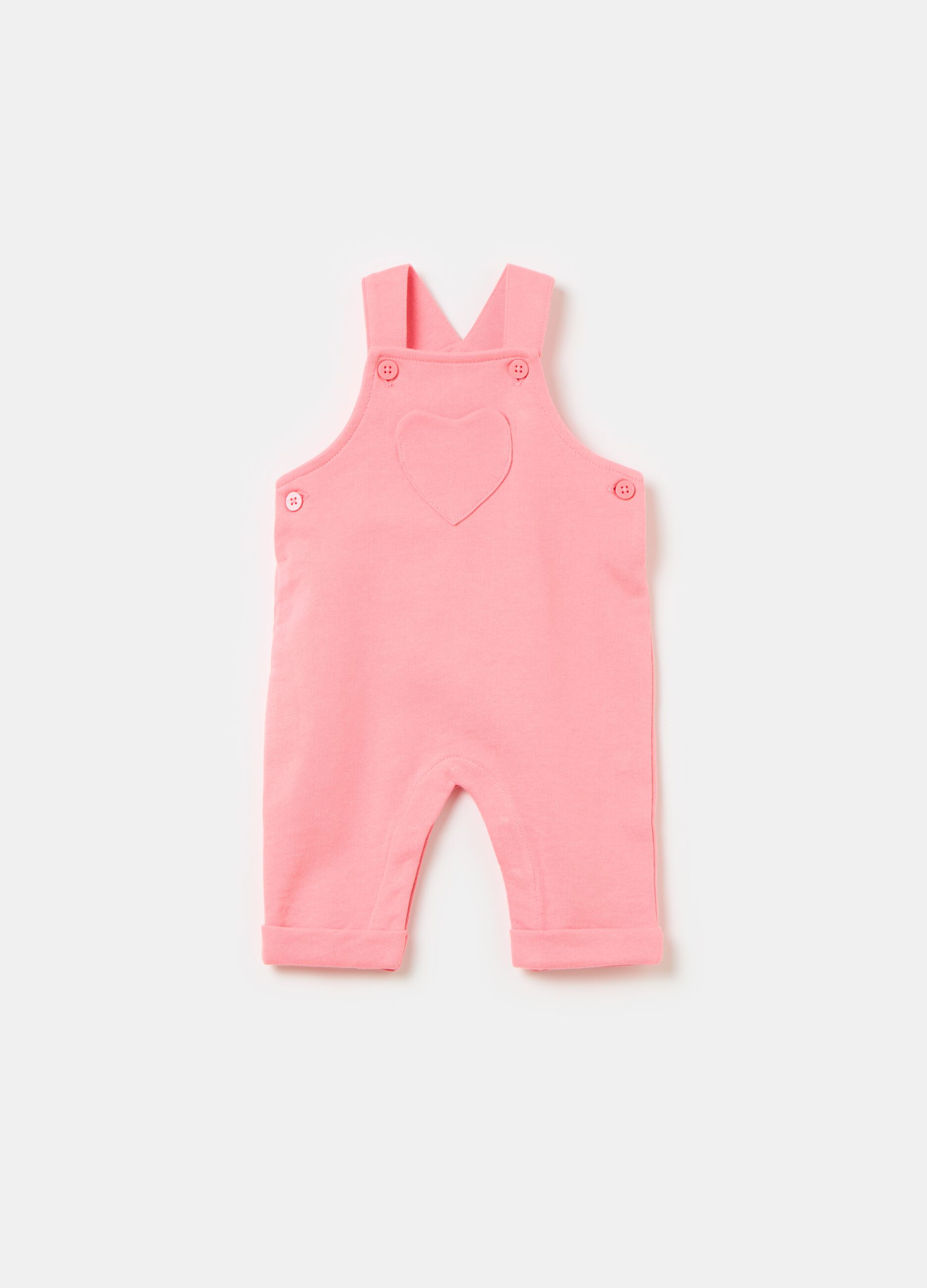 Organic cotton dungarees with heart