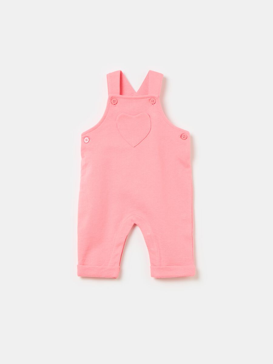 Organic cotton dungarees with heart_0