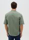 Men&rsquo;s green cotton and linen over-fit shirt_2