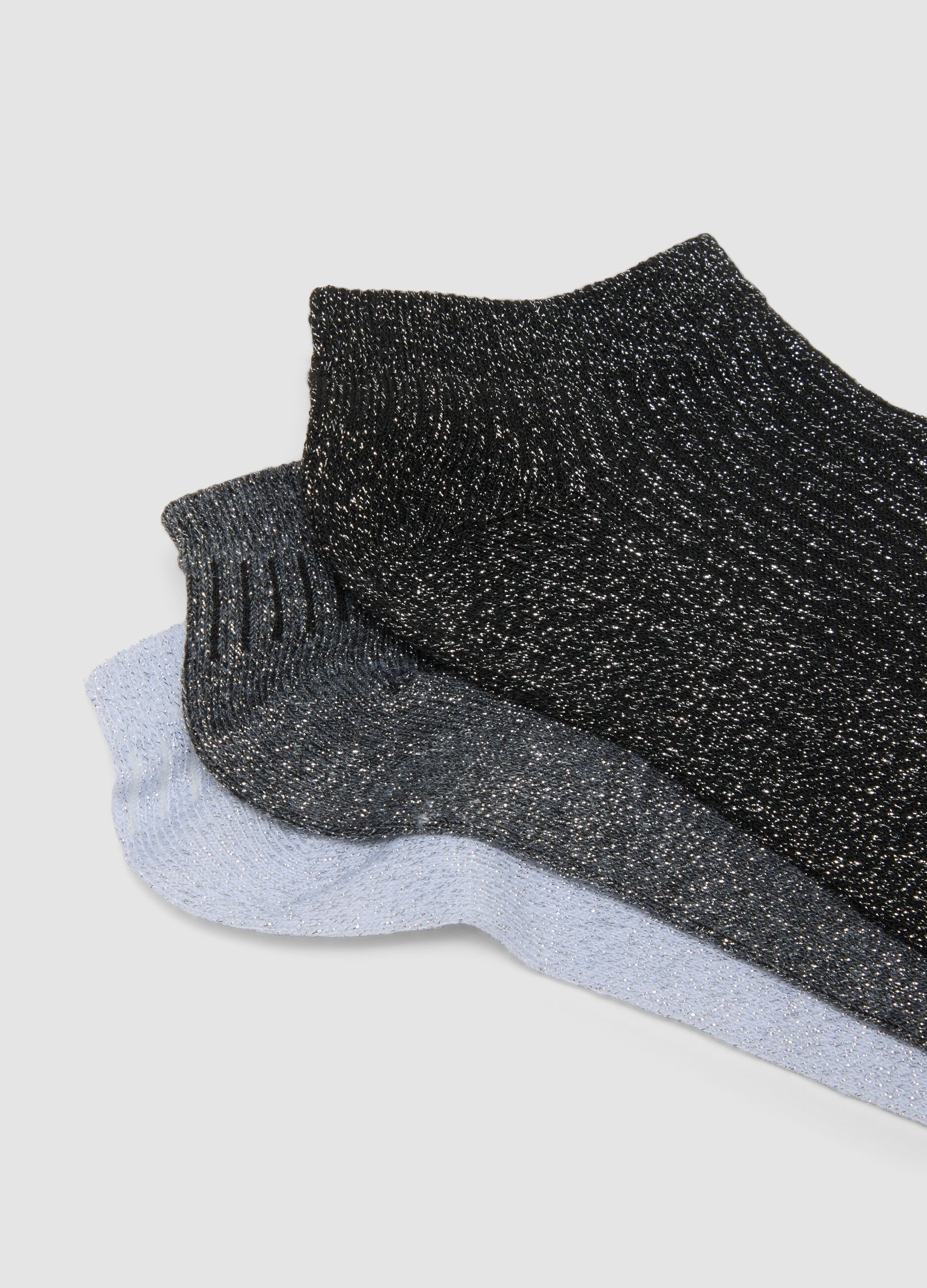 Seven-pack of multicolour ankle socks in stretch fabric