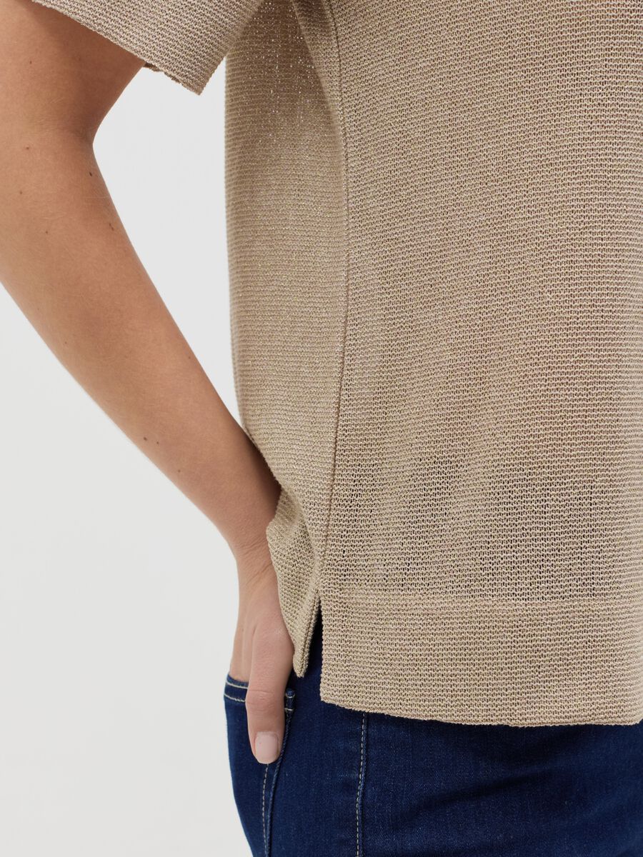 Lurex T-shirt with splits_2